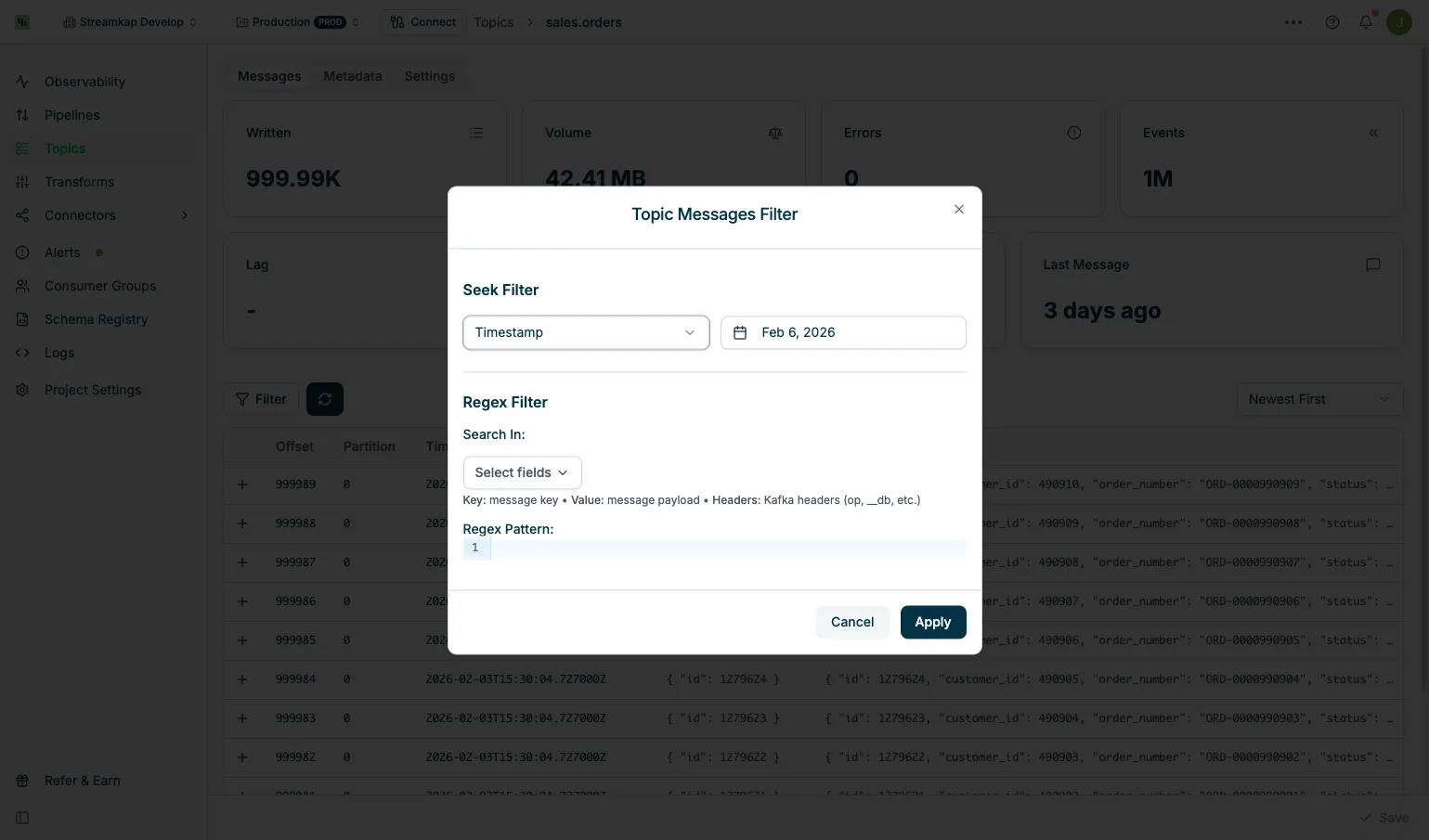 Seek by Timestamp